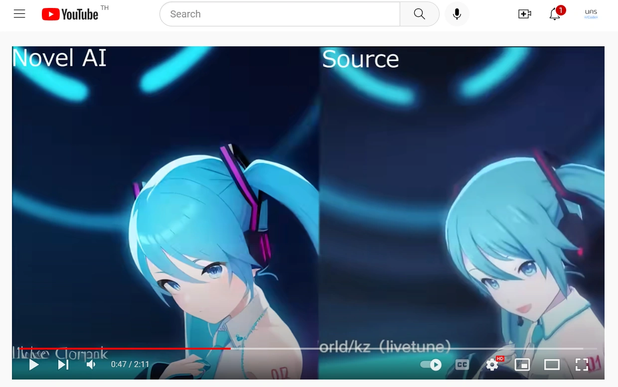 ตัวอย่างบางส่วนของวิดีโอที่เปลี่ยนจาก 3D (ขวา) กลายเป็น 2D (ซ้าย) เพียงแต่วิดีโอนี้ก็ยังไม่ได้ดูราบรื่นขนาดนั้น อาจจะต้องพัฒนามากกว่านี้อีกเยอะ